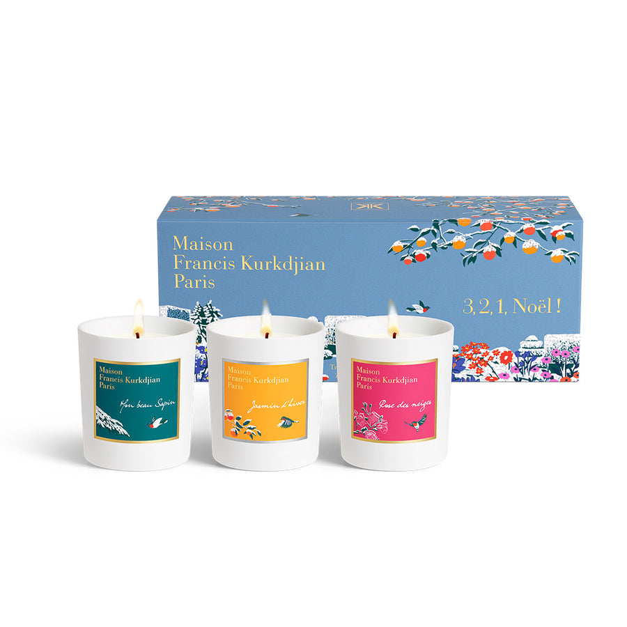 Trio of candles 3,2,1 Noël!